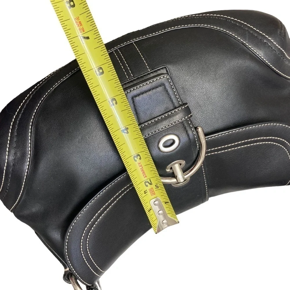 Coach f10910 black leather large soho bag y2k